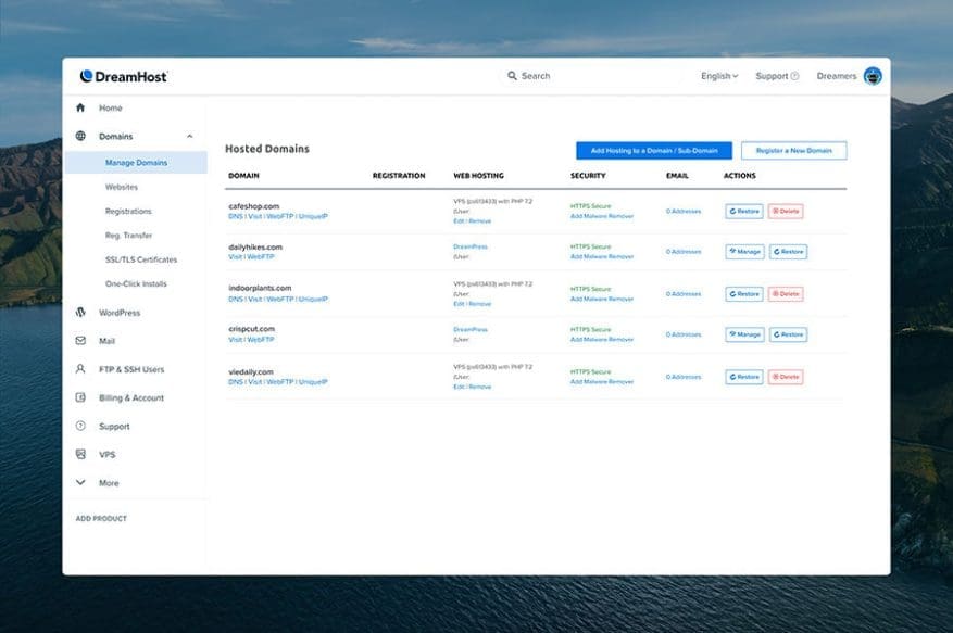 Dreamhost pricing and plans