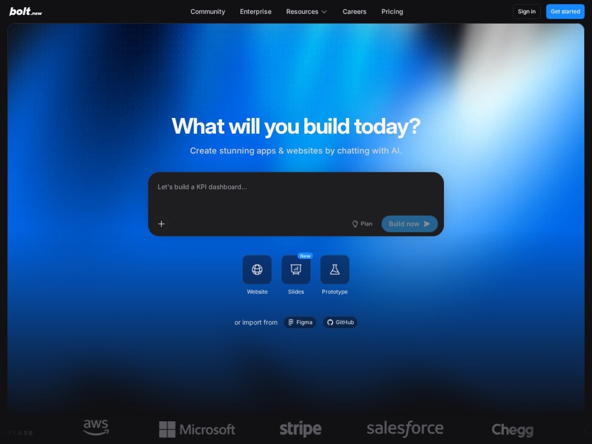 Bolt.new — the transparent rival