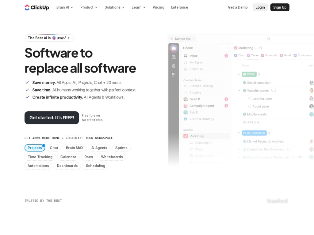 ClickUp — the feature-dense rival to monday.com’s polish