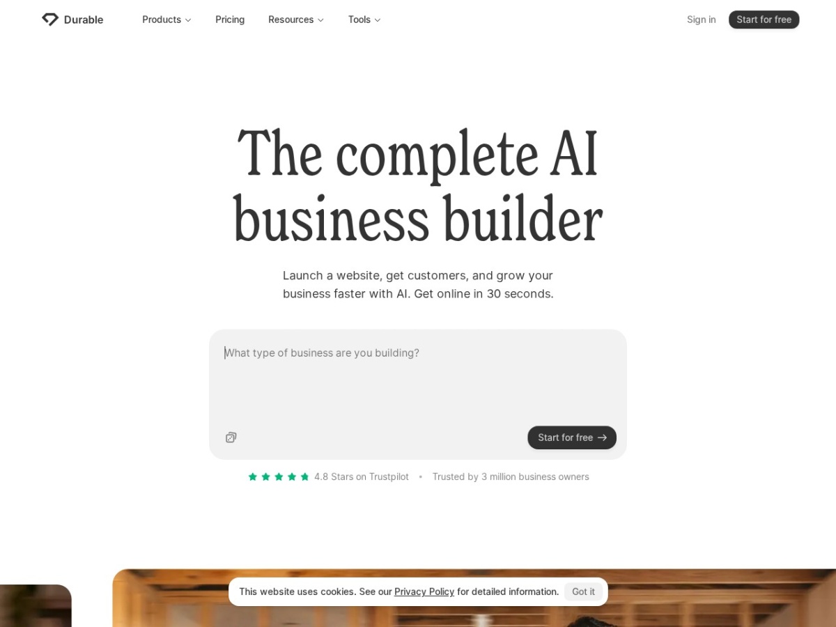 Durable homepage