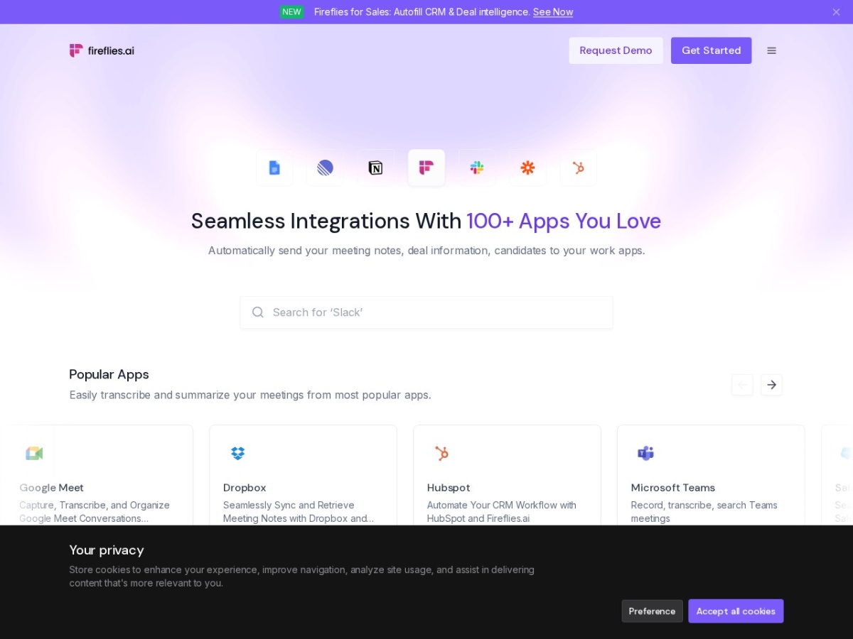 Fireflies integrations