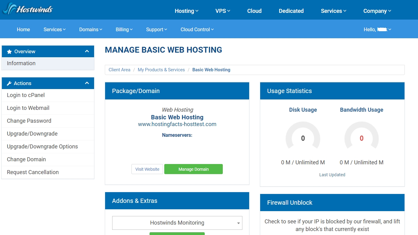 Hostwinds pricing and plans