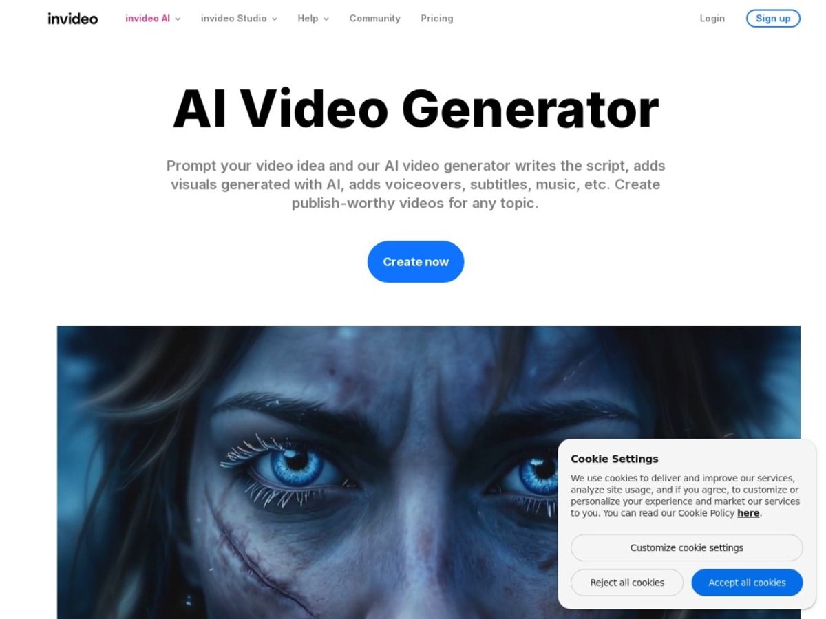 InVideo AI feature screen