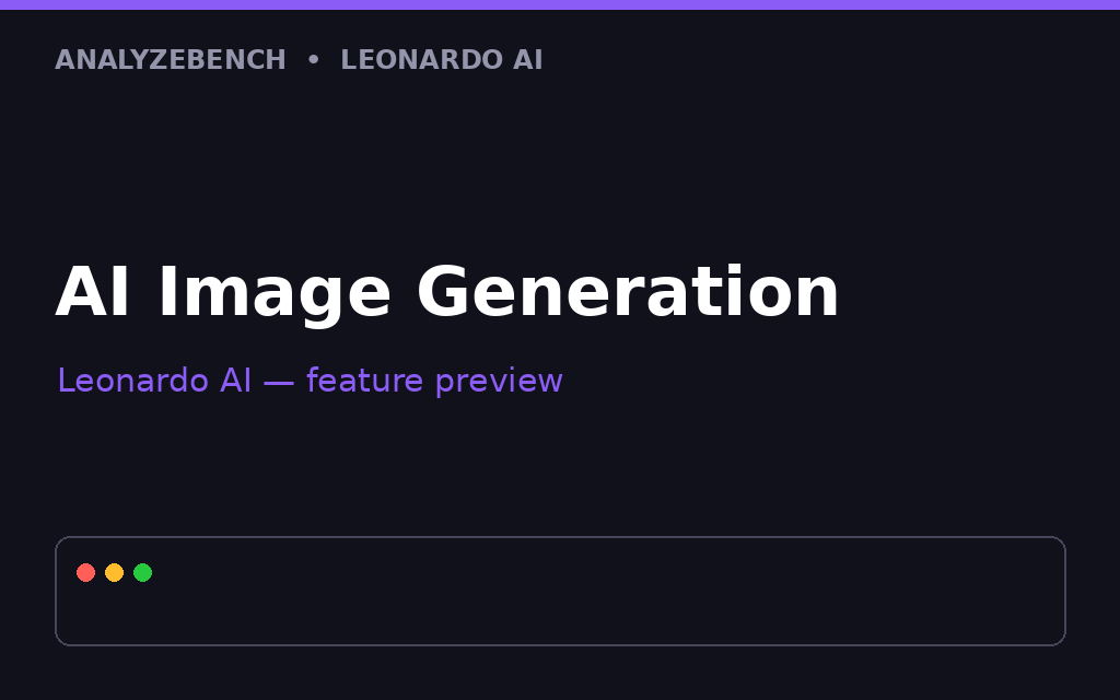 Leonardo AI — image generation