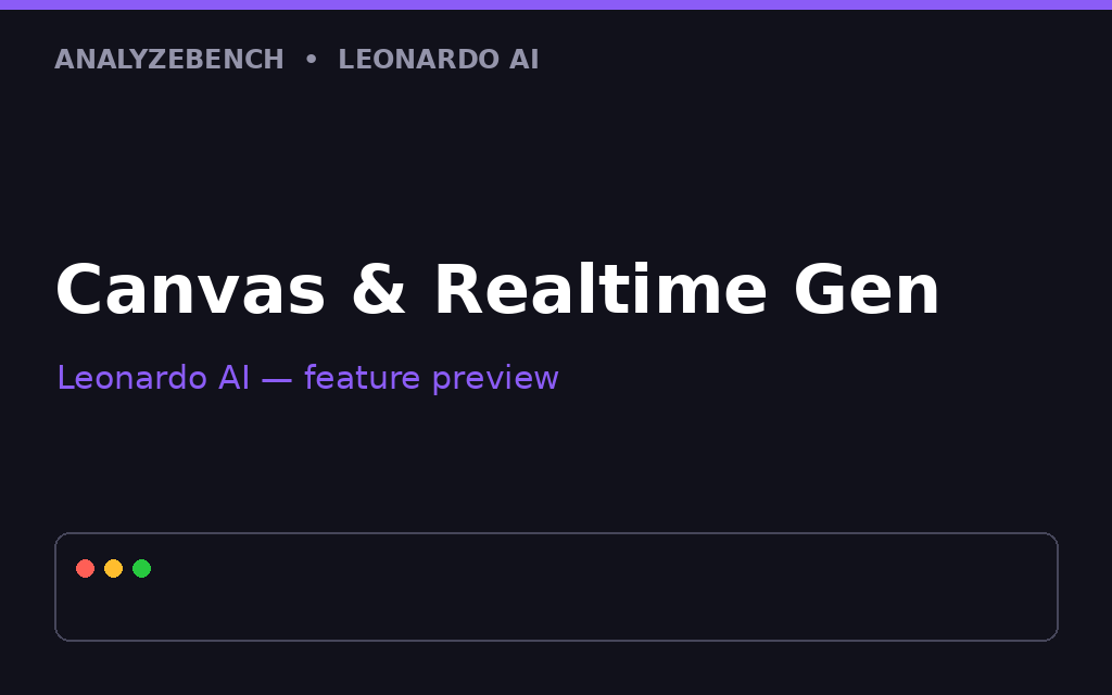 Leonardo AI — canvas & realtime