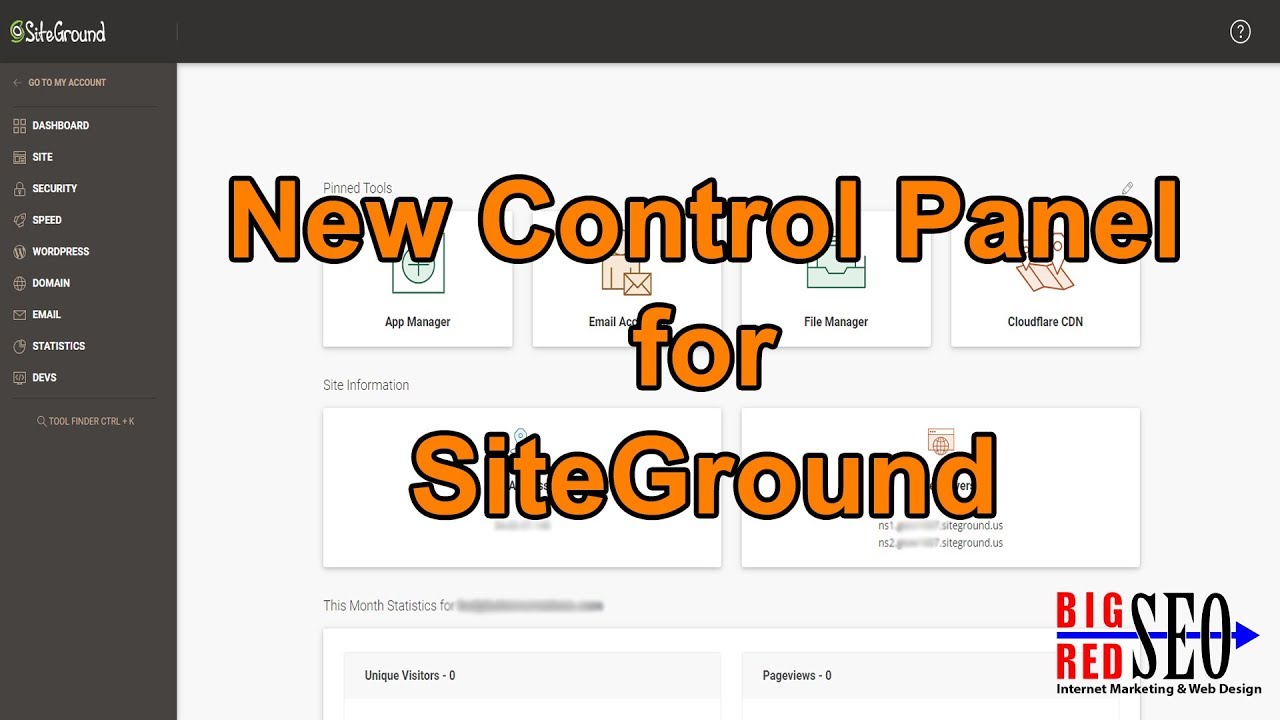 Siteground dashboard