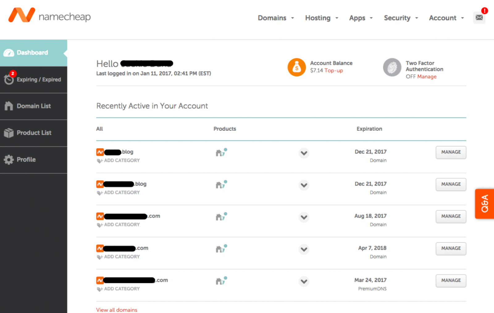 Namecheap pricing and plans