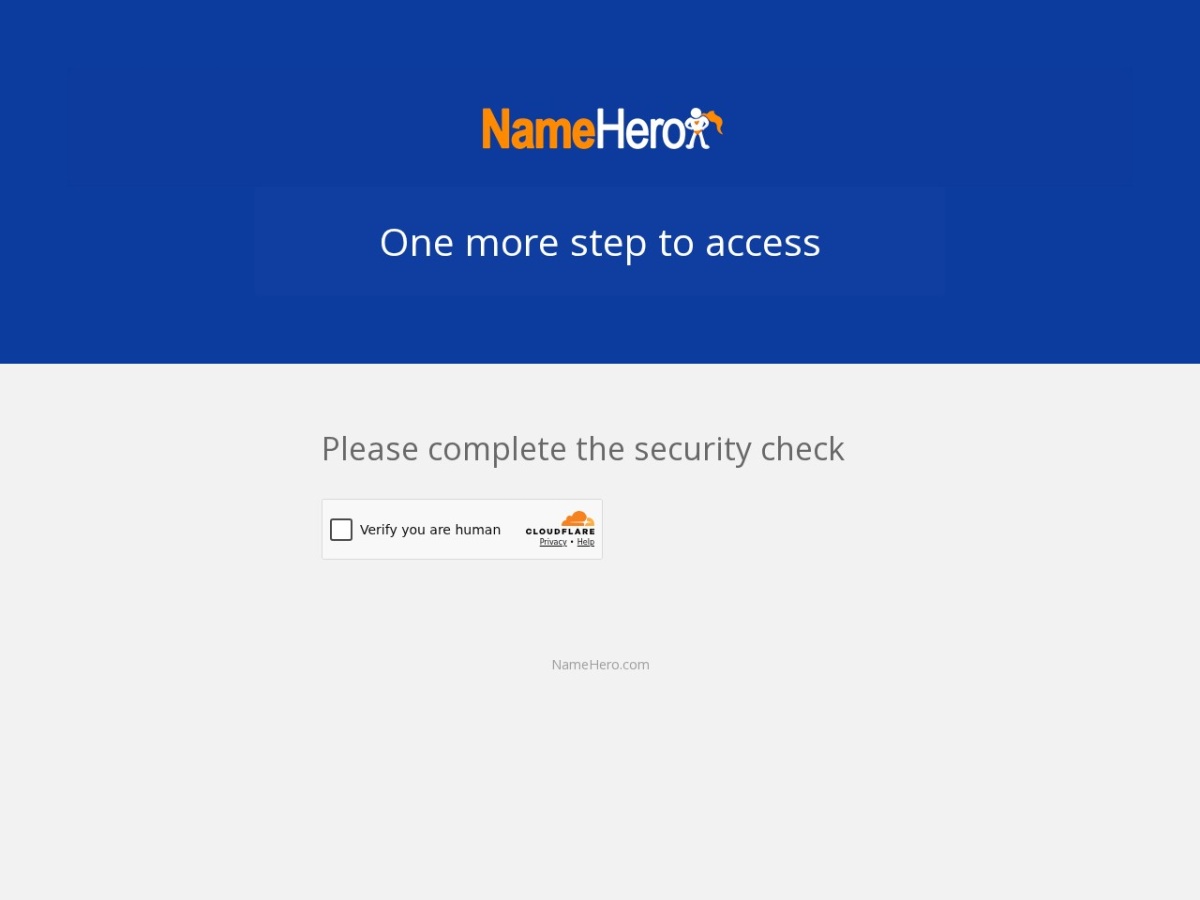 NameHero homepage