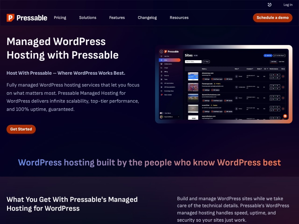Pressable WordPress hosting
