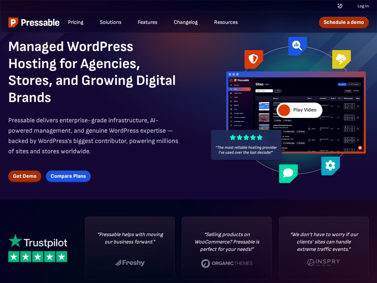 Pressable homepage