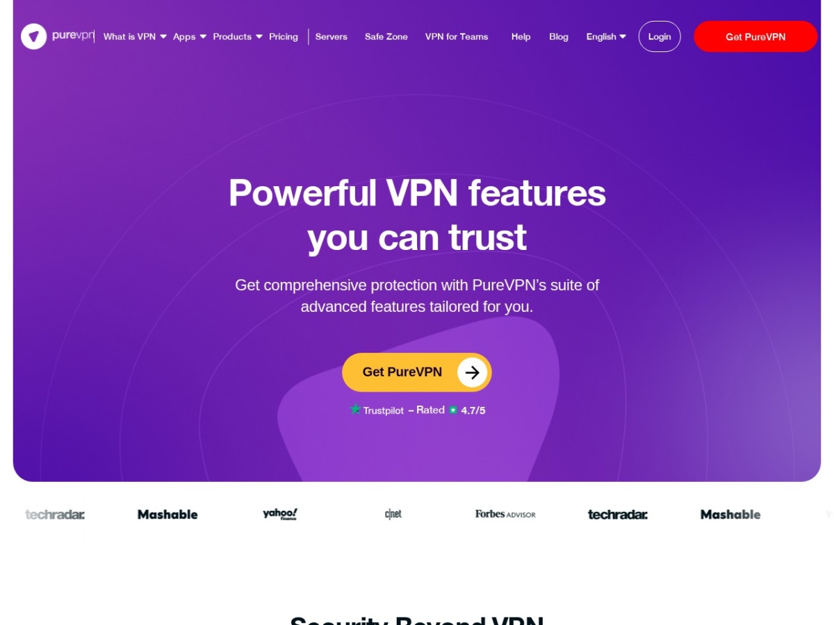 PureVPN features