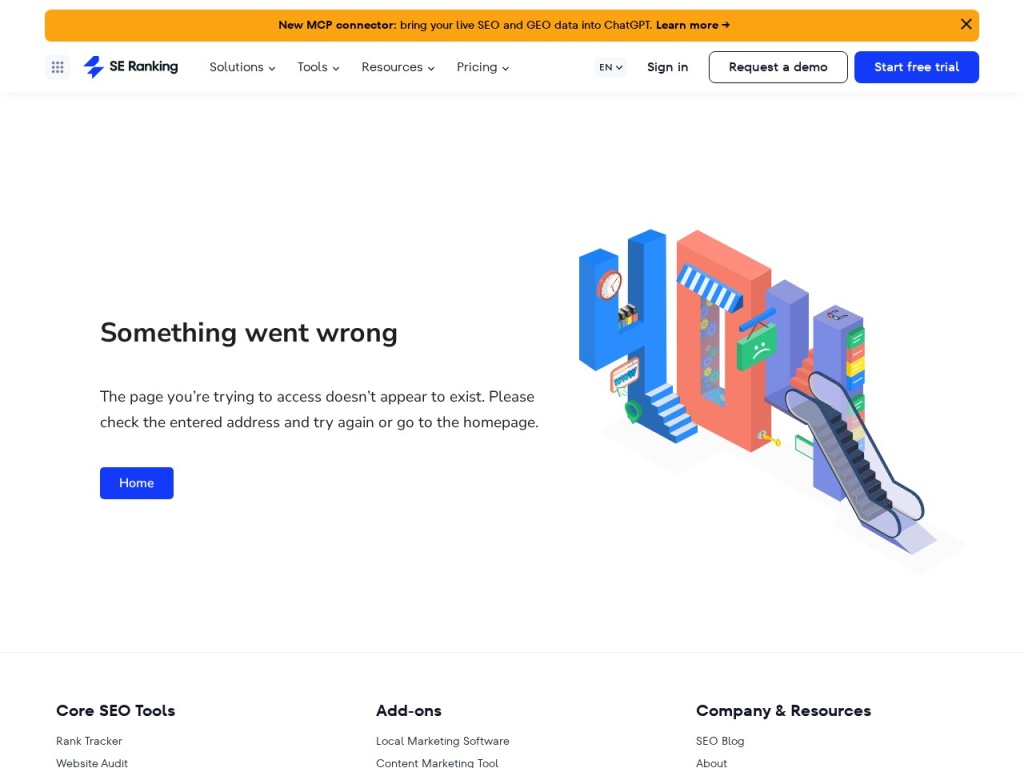 SE Ranking’s pricing page — note the billing and limit levers