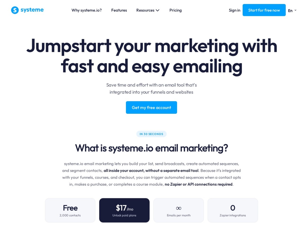 Systeme.io email