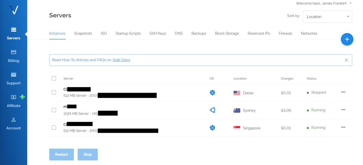Vultr — 30+ locations and the broadest plan range of any independent cloud