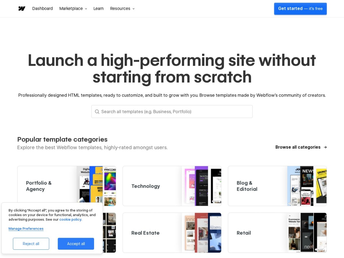 Webflow templates