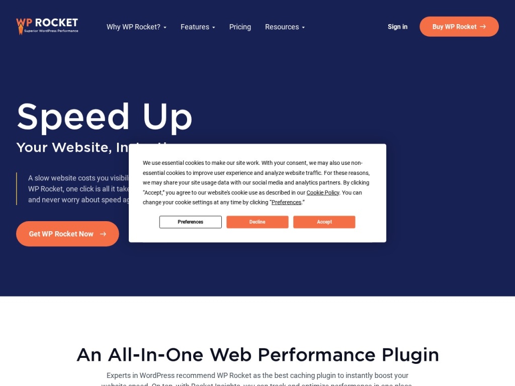 WP Rocket — the DIY caching alternative to NitroPack’s service model