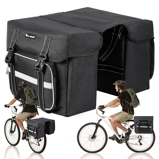 25L Bike Bicycle Rear Rack Pannier Bag Back