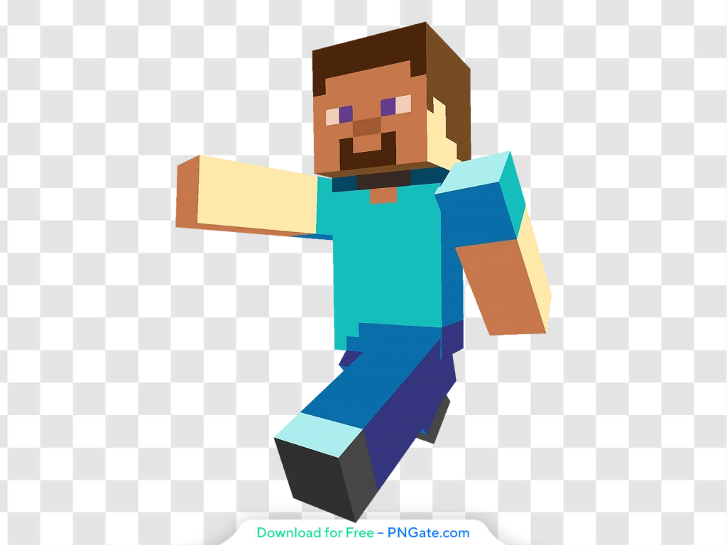 Steve from Minecraft running