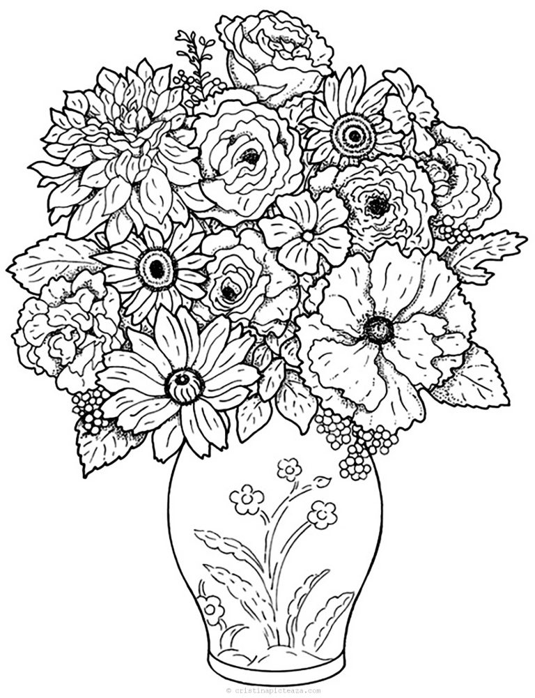 flori de colorat 15