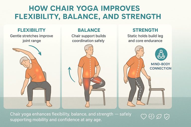 How Chair Yoga Improves Flexibility Balance and Strength